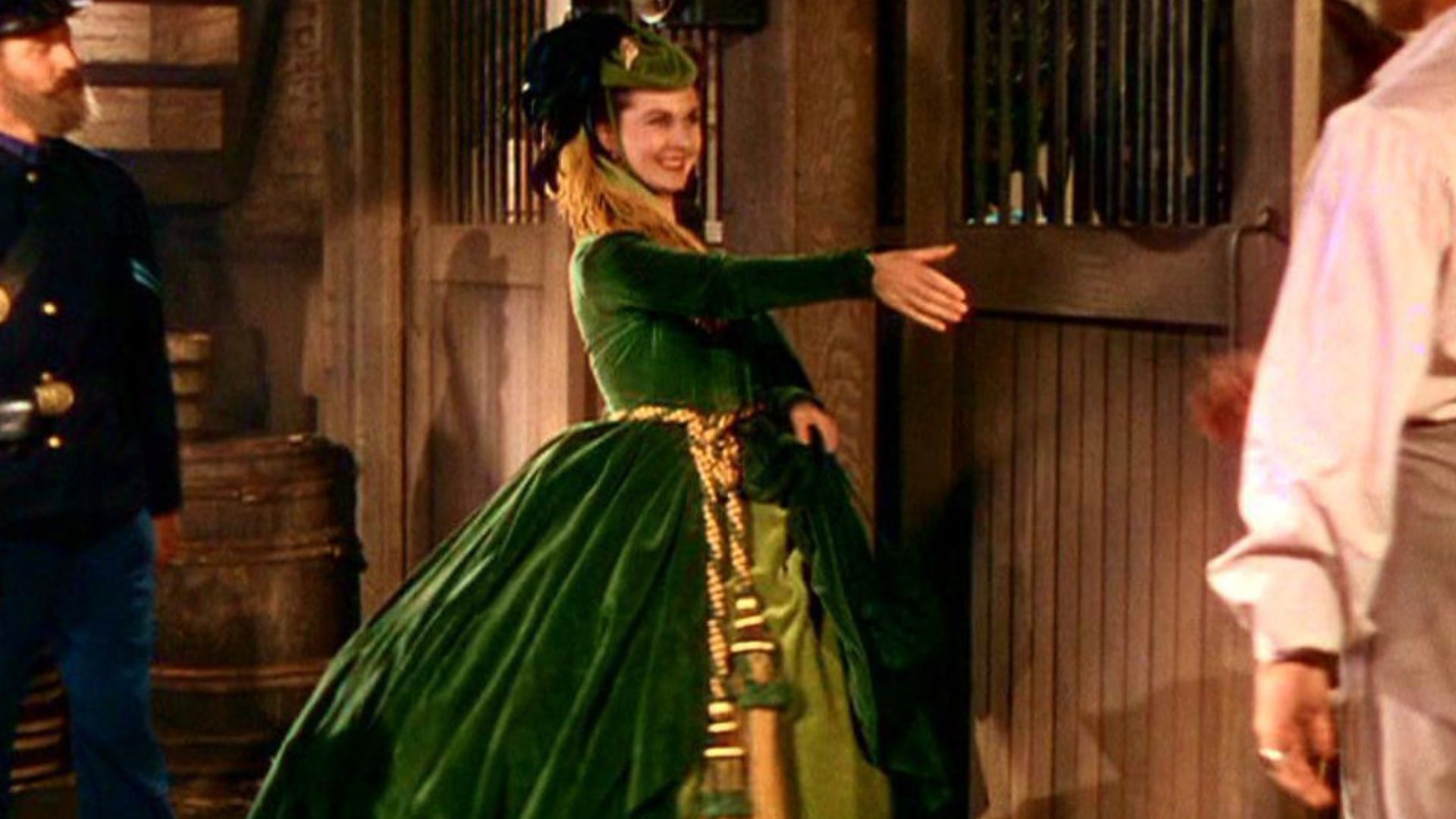 Lo que el viento se llevó vestido verde