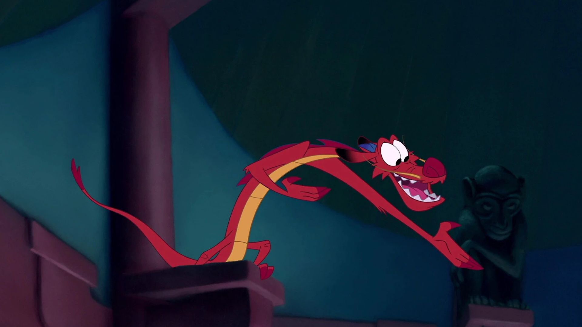 Mushu en Mulan (1998) personajes secundarios de películas