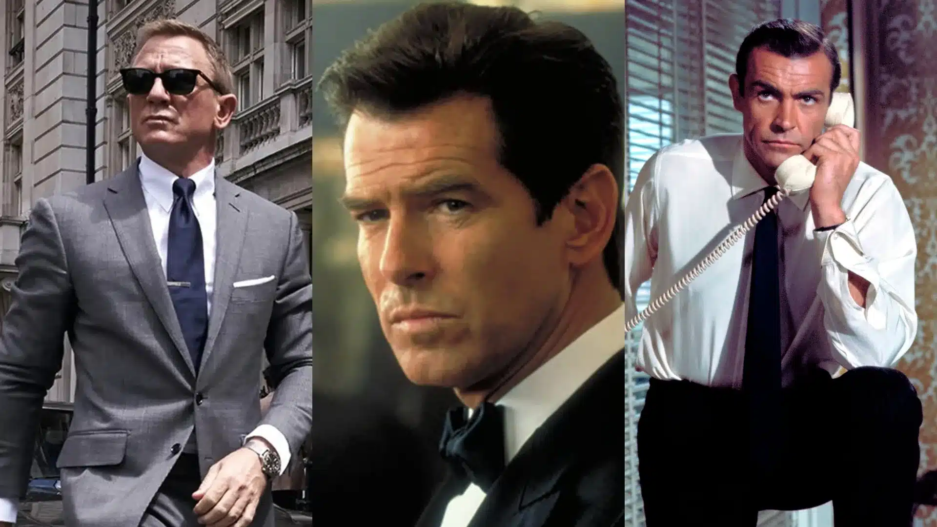 Pierce Brosnan Daniel Craig Sean Connery actores 007