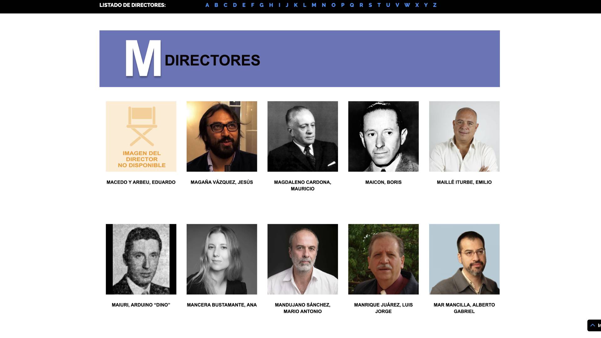 Diccionario de directores del cine mexicano directorio