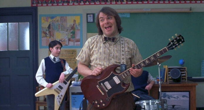 escuela de rock jack black guitarra