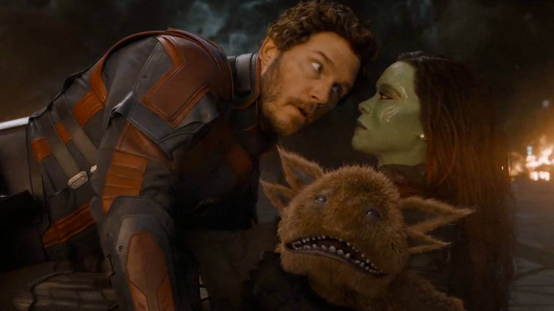 Datos tráiler guardianes de la galaxia Blurp, gamora y Star Lord 