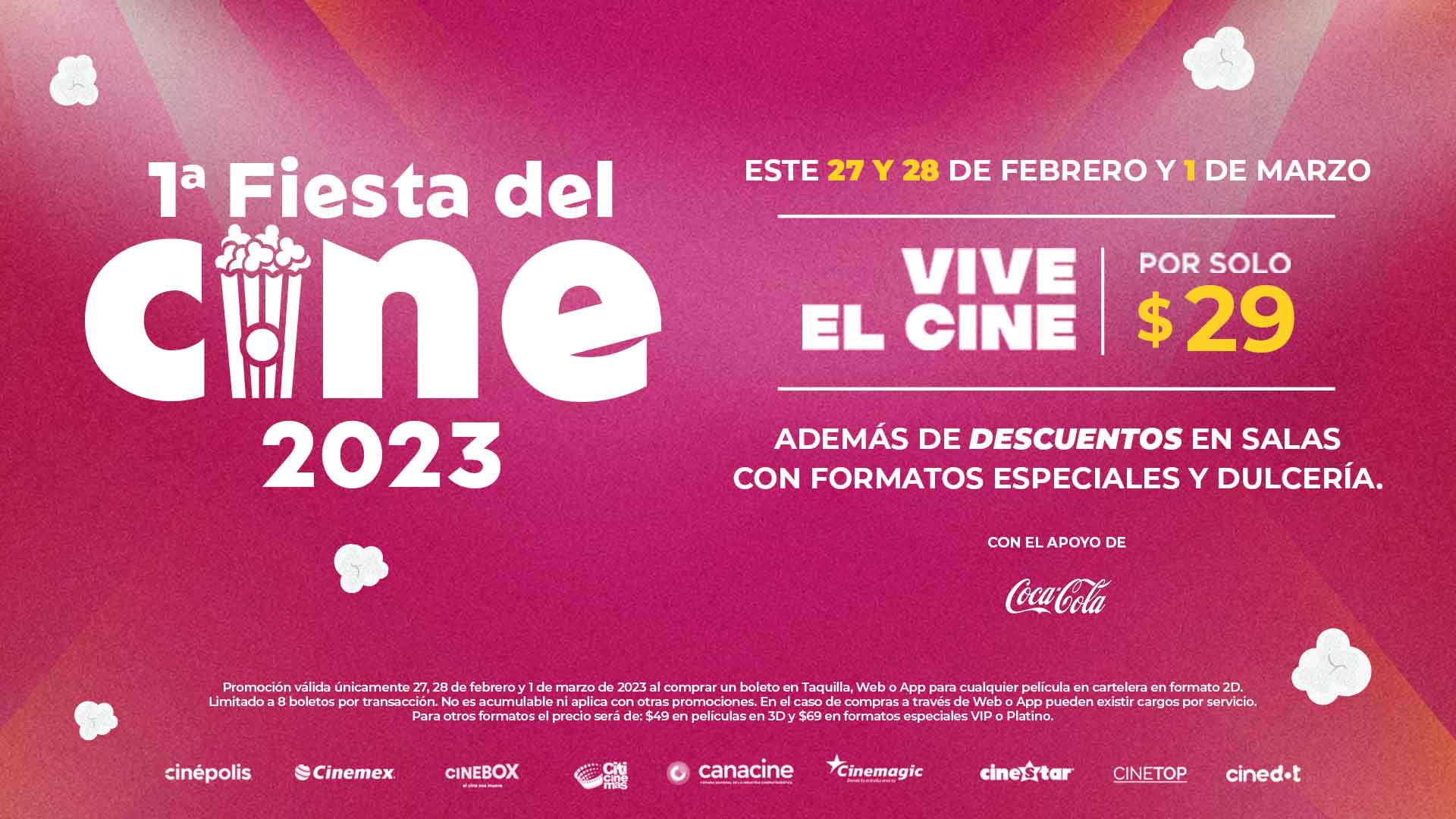 fiesta del cine 2023 cinepolis boletos a precio especial coca cola