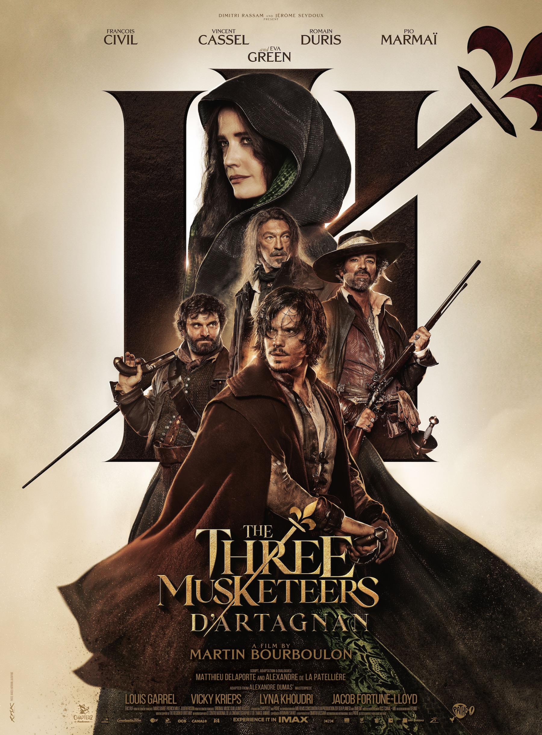 poster los tres mosqueteros vincent cassel eva green