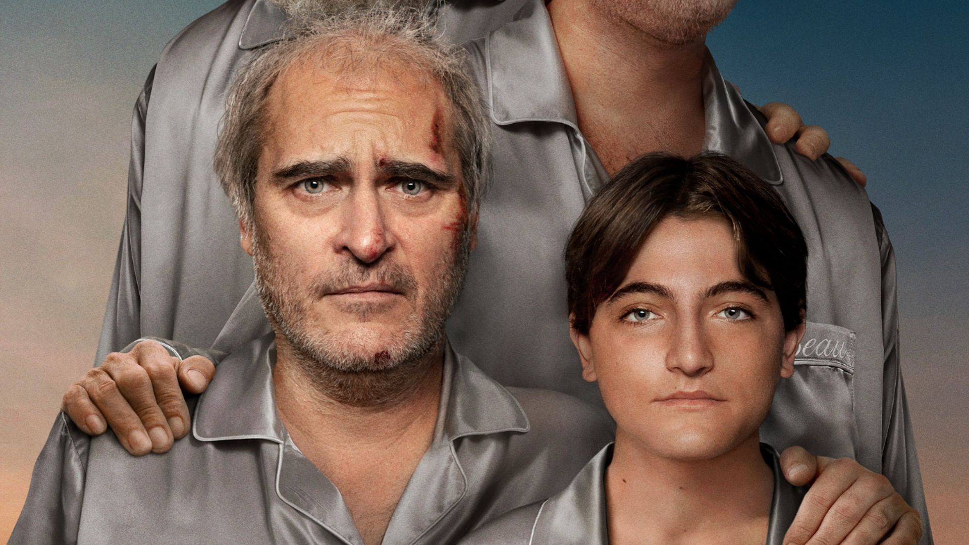 Joaquin Phoenix en poster promocional de Beau tiene miedo Beau is Afraid