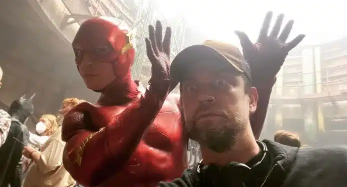 Ezra Miller Andy Muschietti CinemaCon 2023 Flash