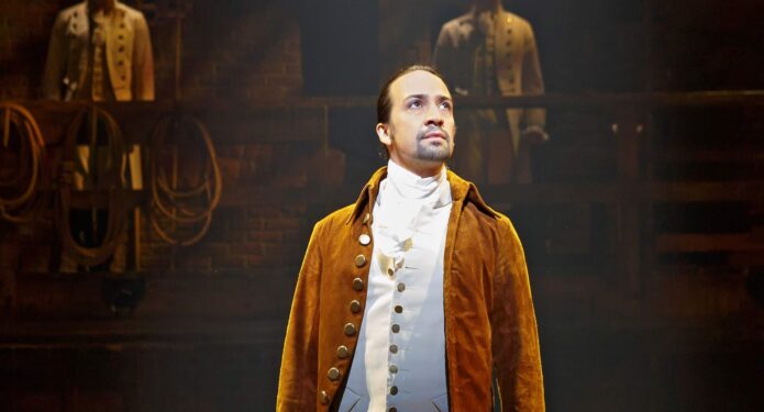 Lin-Manuel Miranda en el musical Hamilton