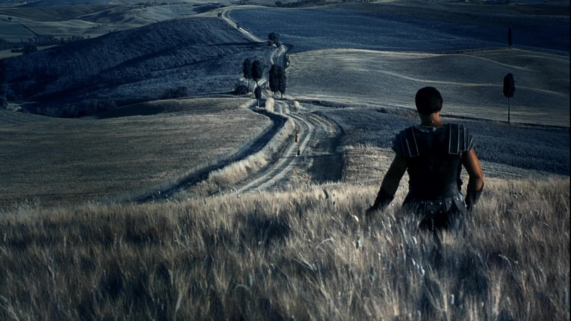 Maximus Decimus Meridius en los Campos Elíseos en Gladiador