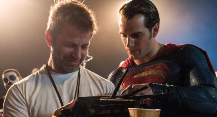 Zack Snyder y Henry Cavill en El hombre de acero Superman de Zack Snyder