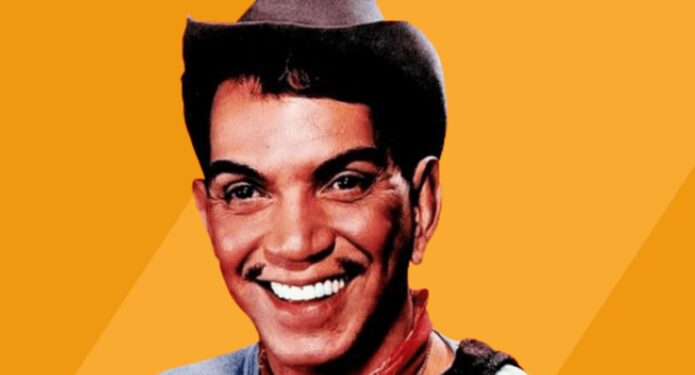 Retrato de Cantinflas para promover sus películas en cines