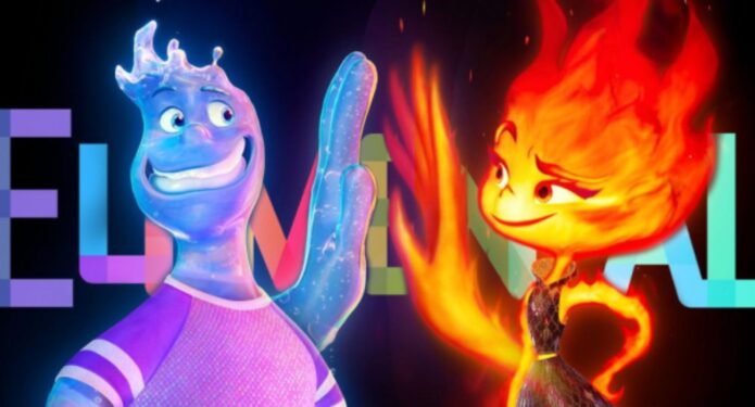 Póster de Elementos de Pixar que se verá en Cannes 2023