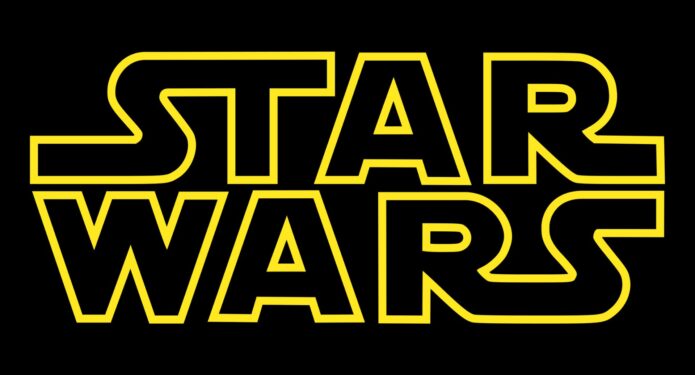 logo de la franquicia Star Wars en amarillo fondo negro