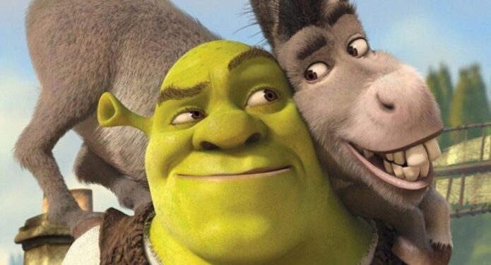 burro y Shrek en una escena de la película animada clásica