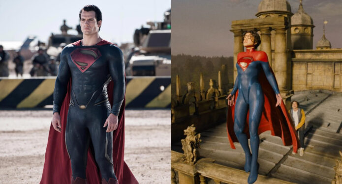 Henry Cavill Superman y Sasha Calle Supergirl Flash