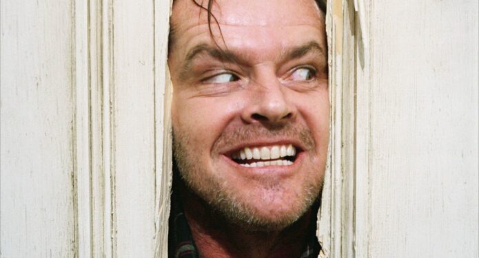 Jack Nicholson como Jack Torrance en The Shining El trsplandor de Stanley Kubrick