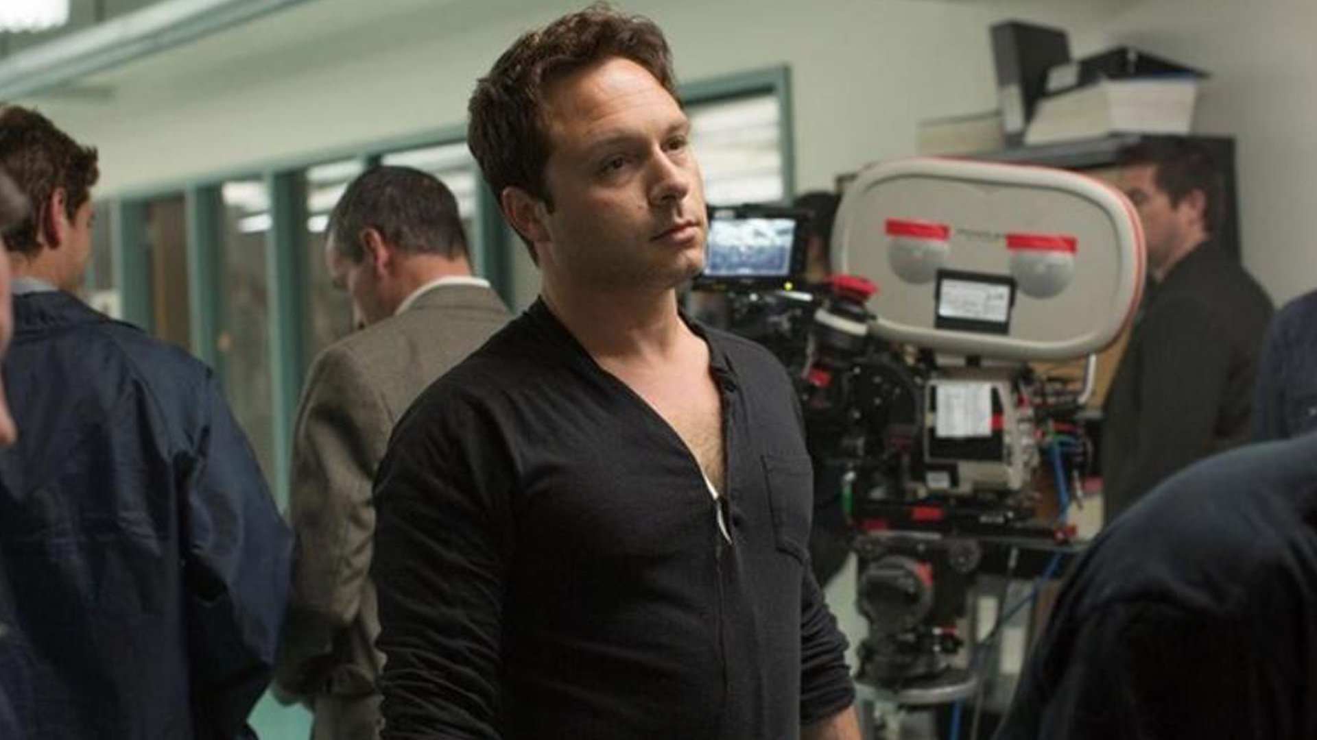 Nic Pizzolatto en el set de True Detective