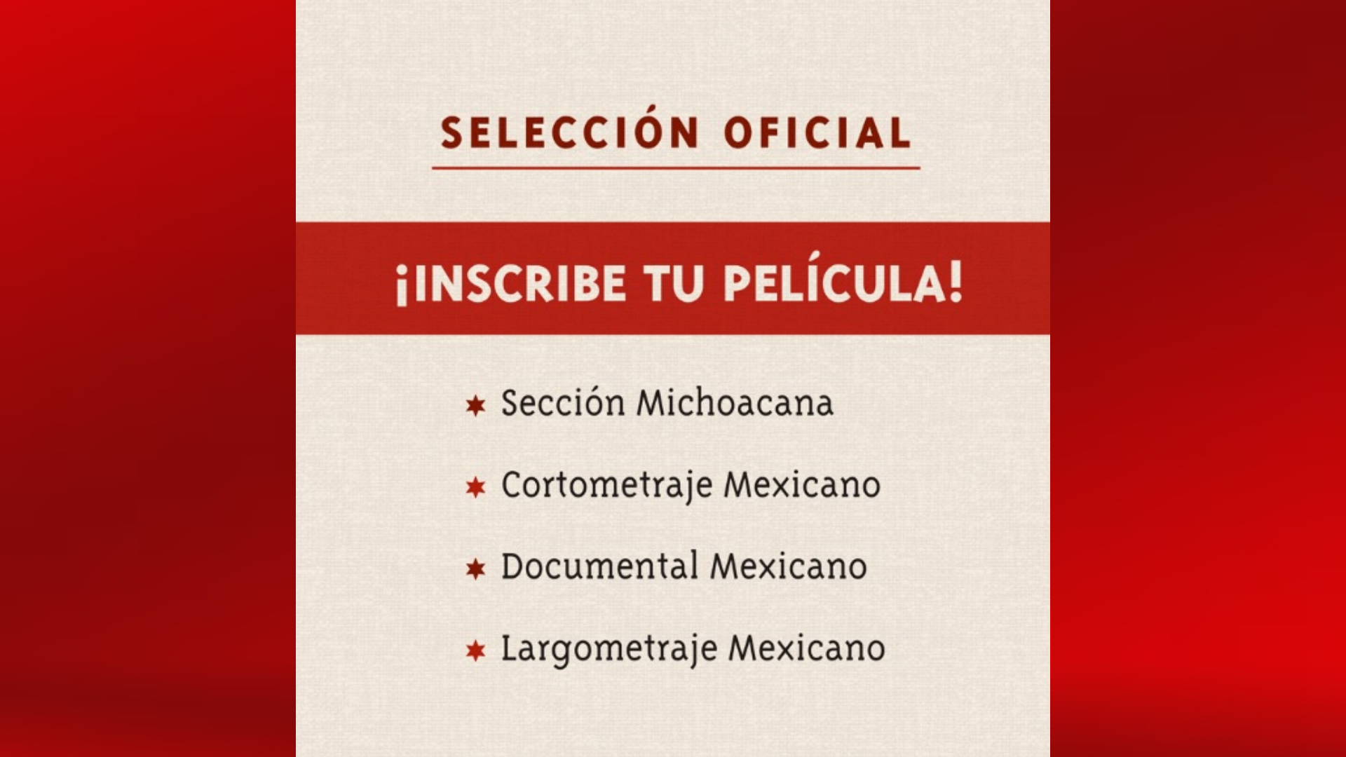 Selección Oficial Convocatoria FICM 2023