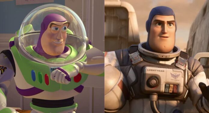 Buzz Lightyear en Toy Story y en Lightyear