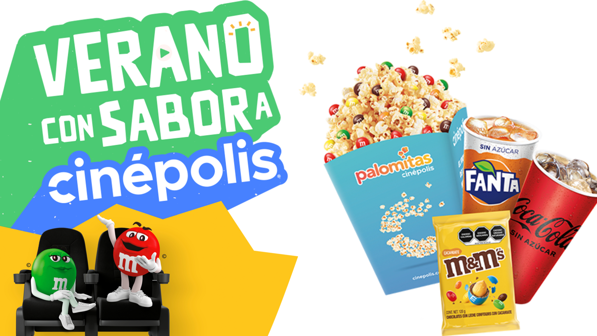 Verano con sabor a Cinépolis Coca-Cola y M&Ms