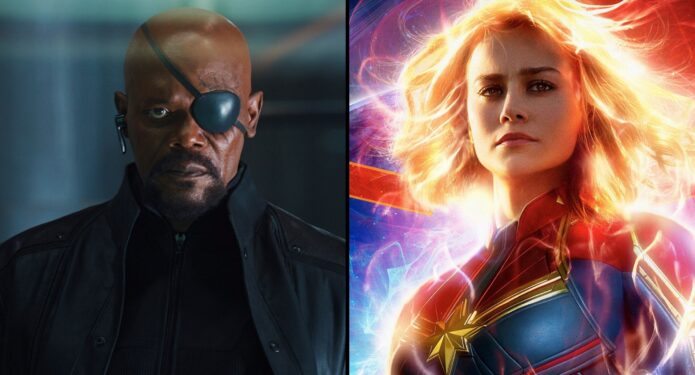 Samuel L. Jackson Brie Larson Nick Fury Capitana Marvel