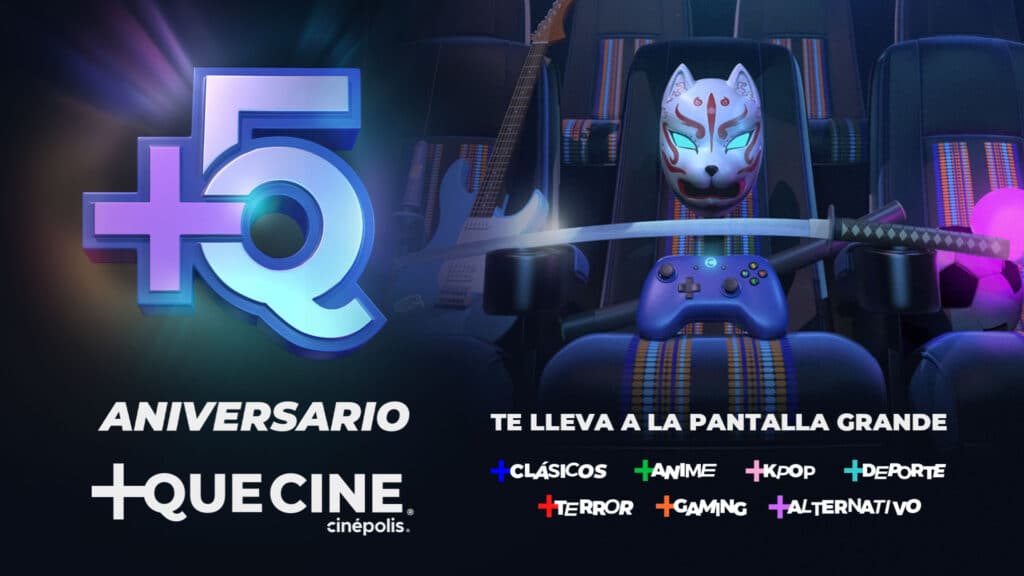 +QUE CINE, de Cinépolis, celebra 5 años de contenido alternativo