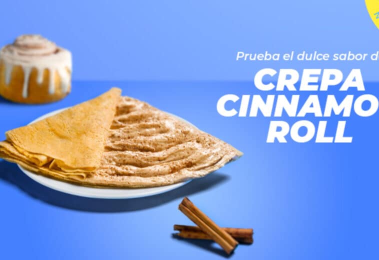 Disfruta de los mejores estrenos con la nueva Crepa Cinnamon Roll