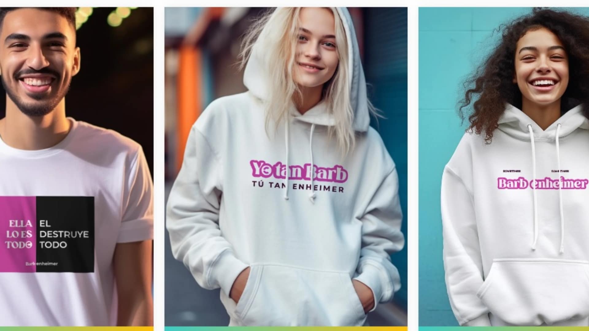 Playeras y sudaderas de Oppenheimer y Barbie Cinépolis 