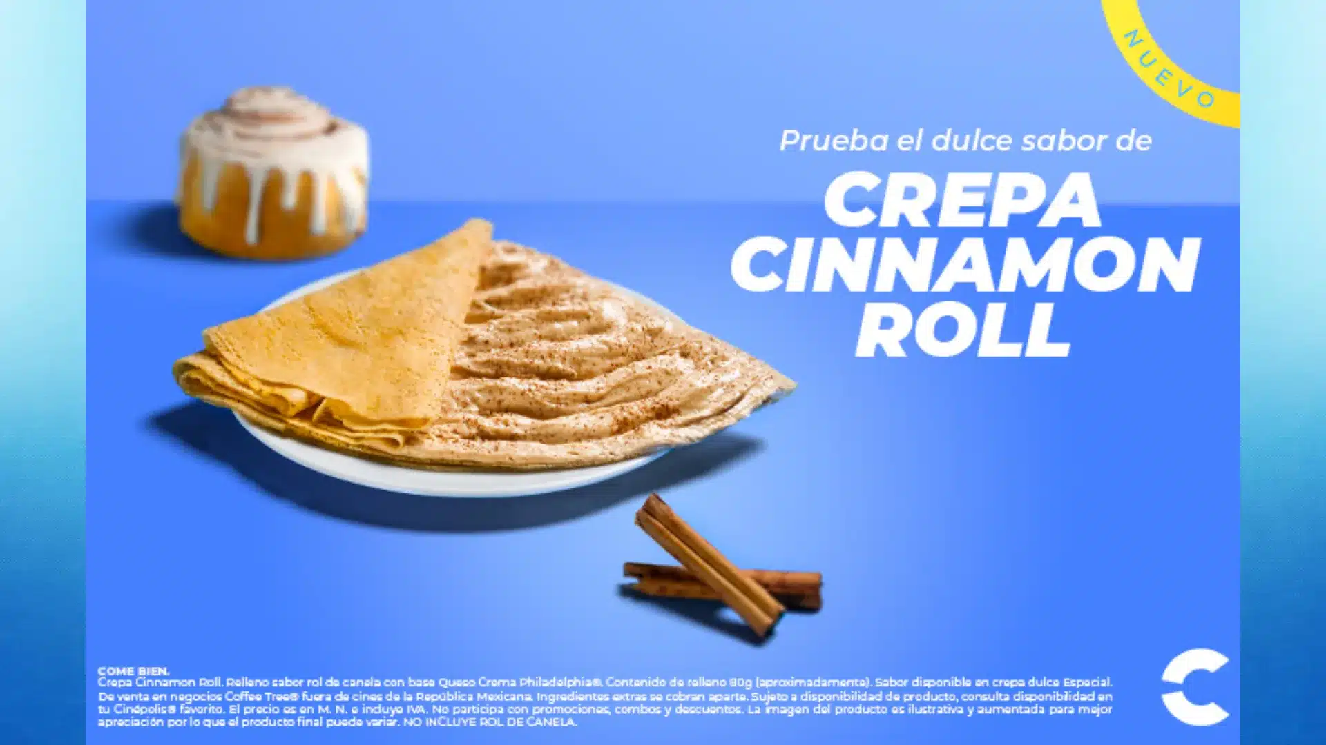 Crepa rol de canela de Cinépolis 