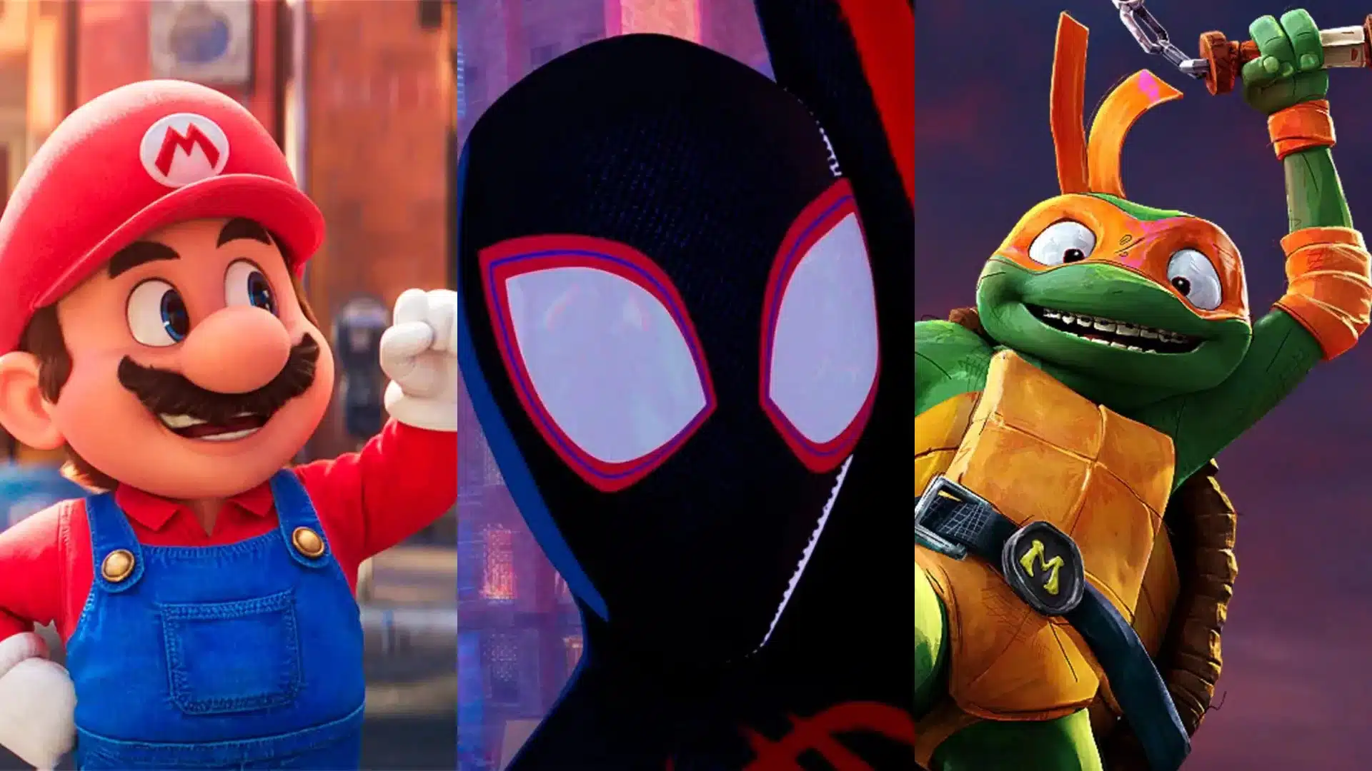 Marios Bros Spider-Man y Tortugas Ninja verano 2023 animación