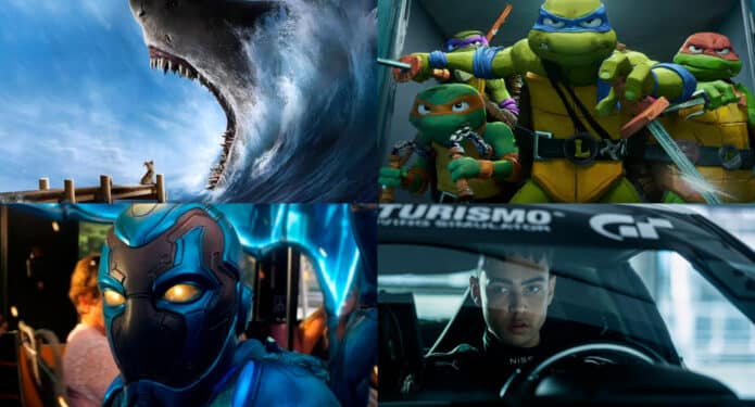 Megalodón, Tortugas Ninja, Blue Beetle, Gran Turismo estrenos