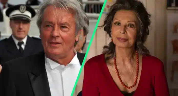 -alain delon manda mensaje a sophia loren