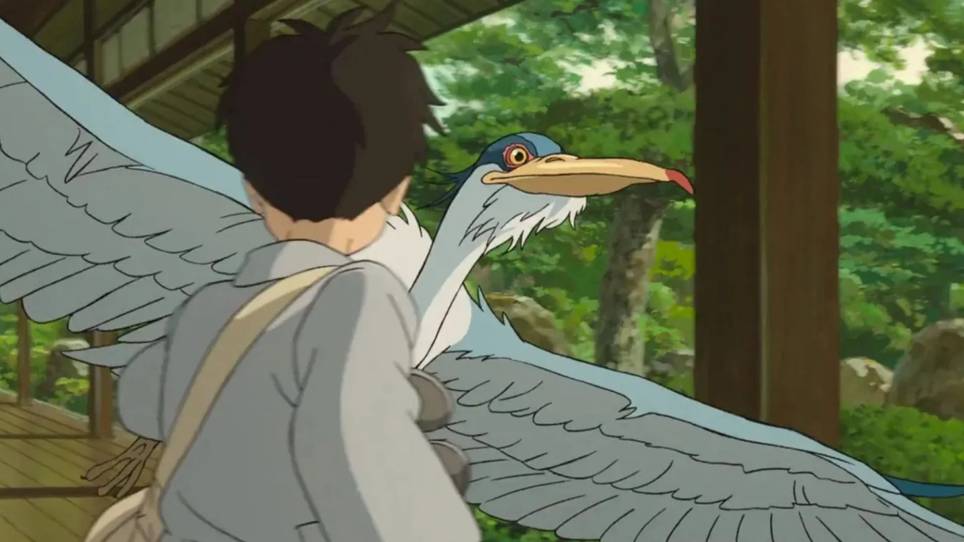 boy and heron