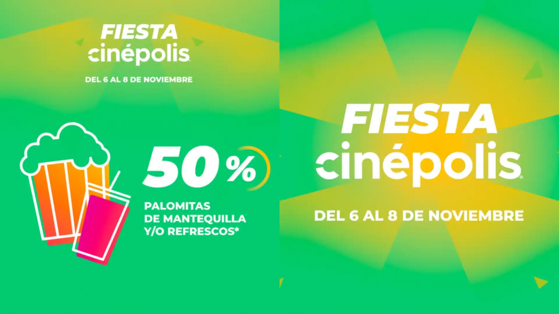 Palomitas y refrescos con descuento en Cinépolis 