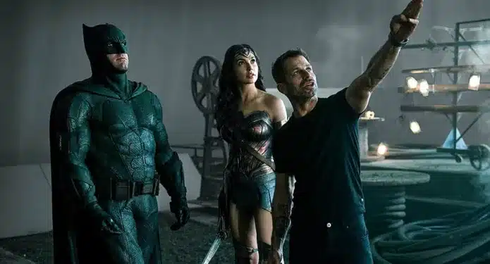 Zack Snyder dirigiendo Liga de la Justicia