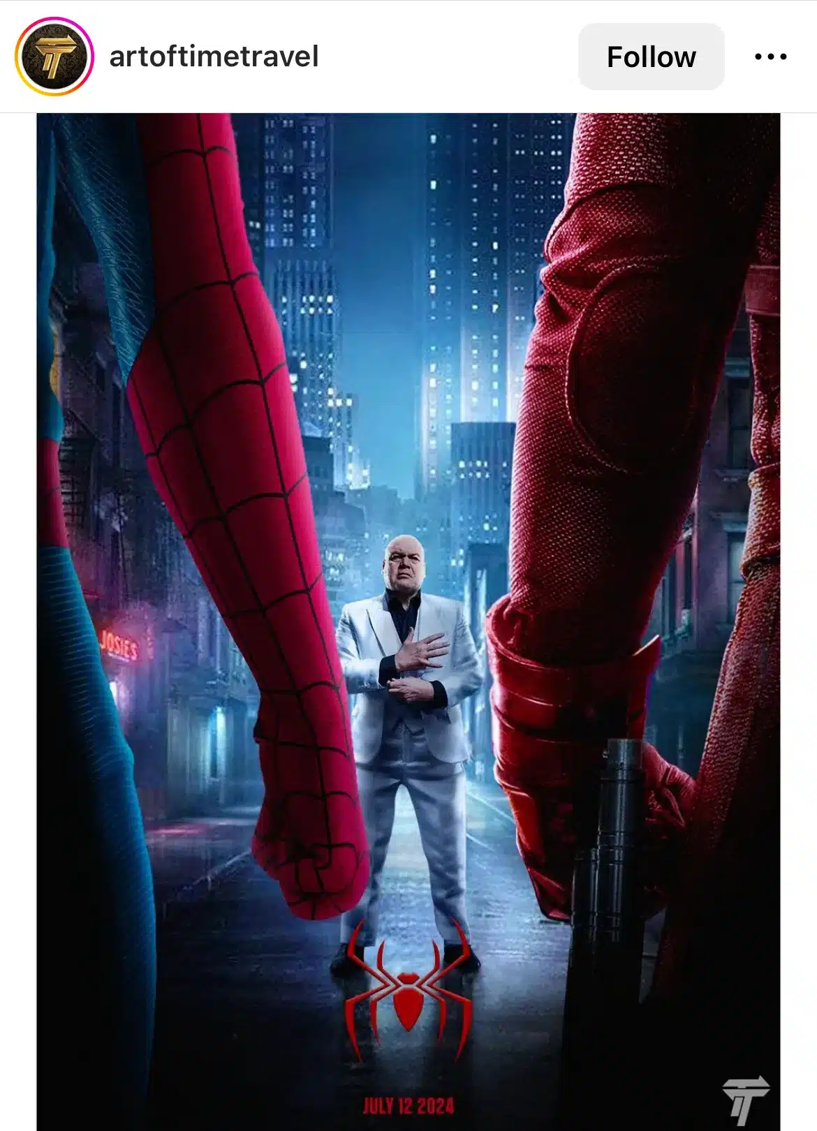 Wilson fisk, spiderman, deadpool, artoftimetravel