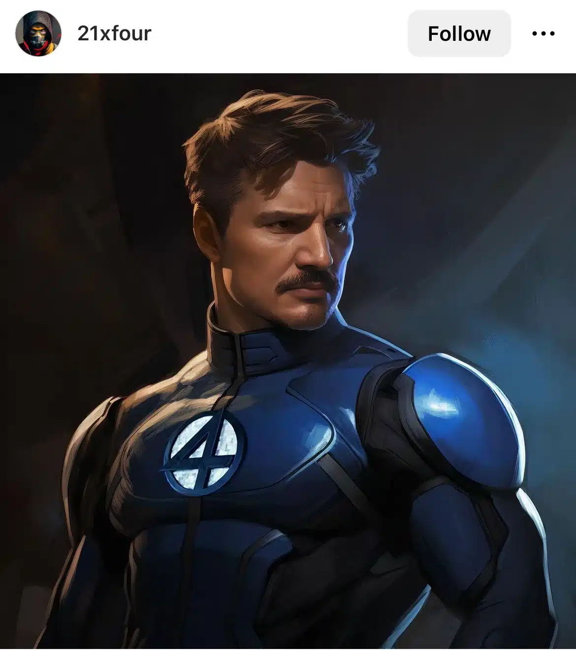 pedro pascal, fantastic 4, reed richards, fanart, mcu, 21xfour