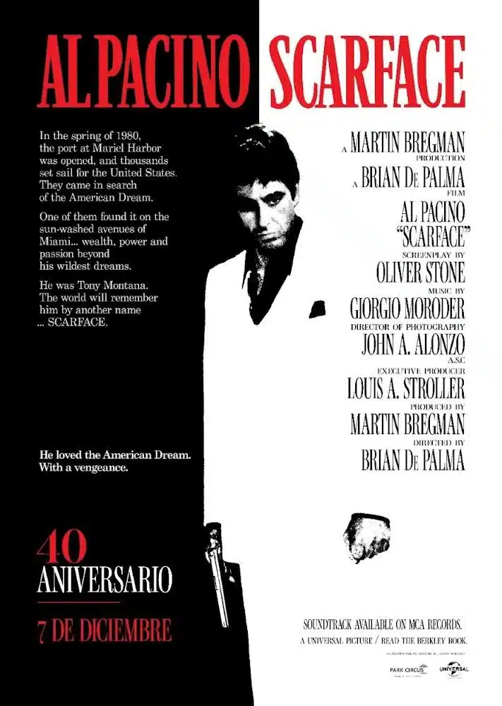 Scarface reestreno en Cinépolis póster