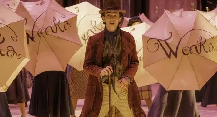 Wonka Timothée Chalamet escena