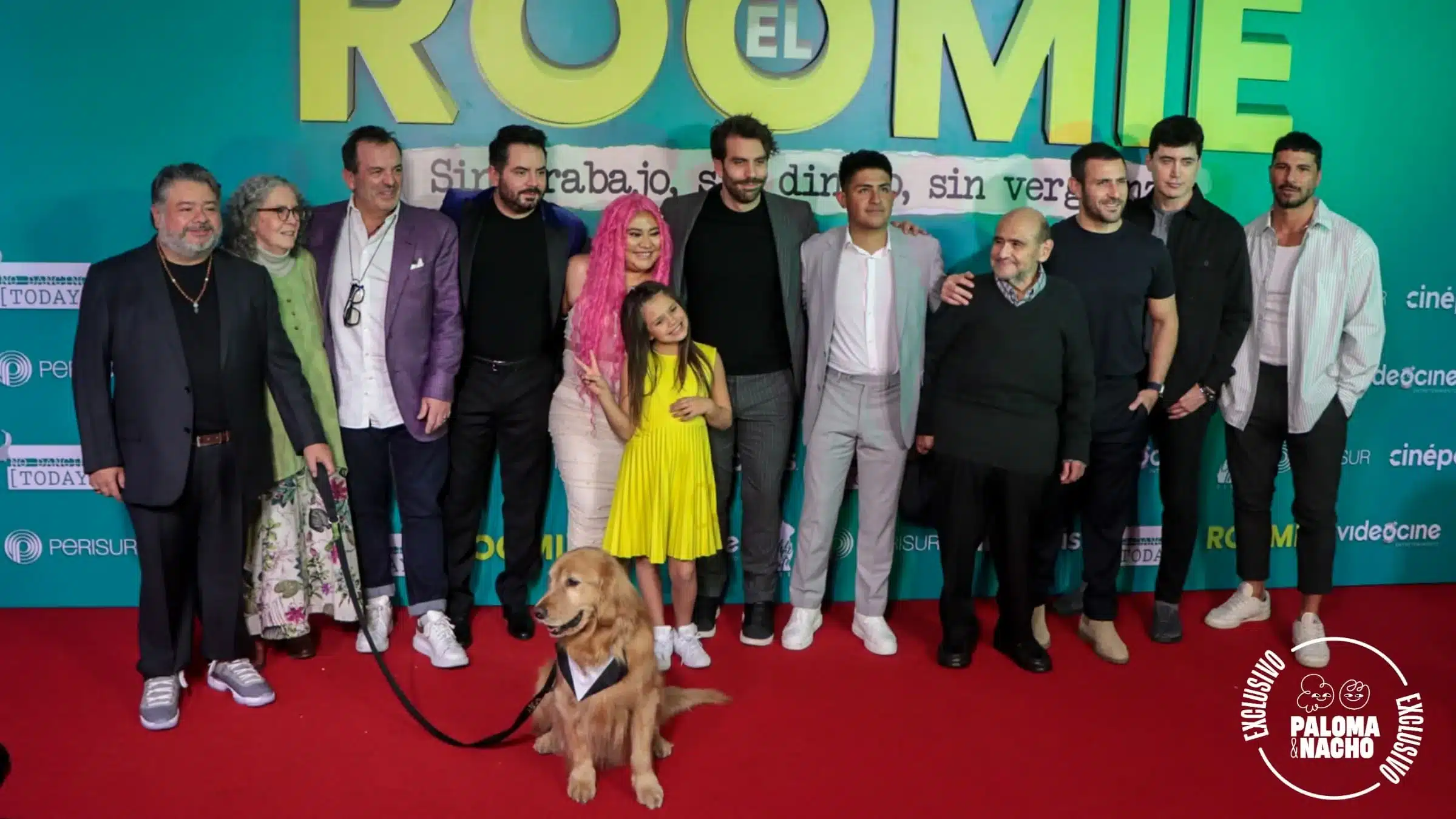 El roomie, elenco en la premiere.