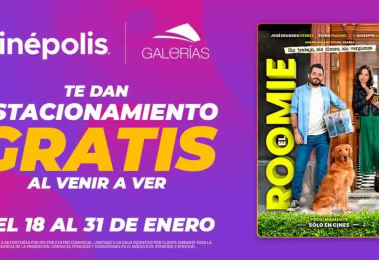 ¡Ven a ver El roomie a Cinépolis y obtén estacionamiento GRATIS!