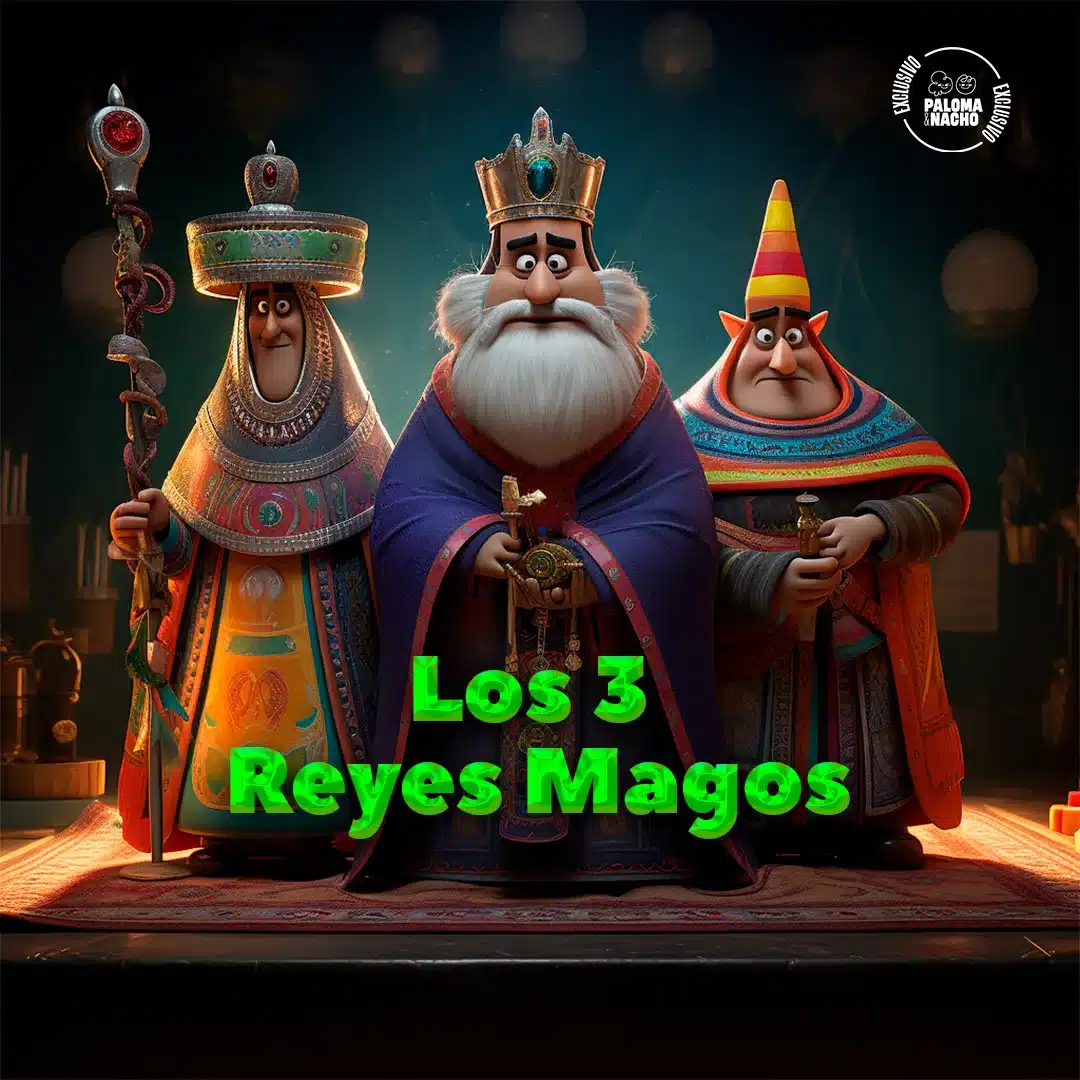 Reyes Magos al estilo Pixar (IA)