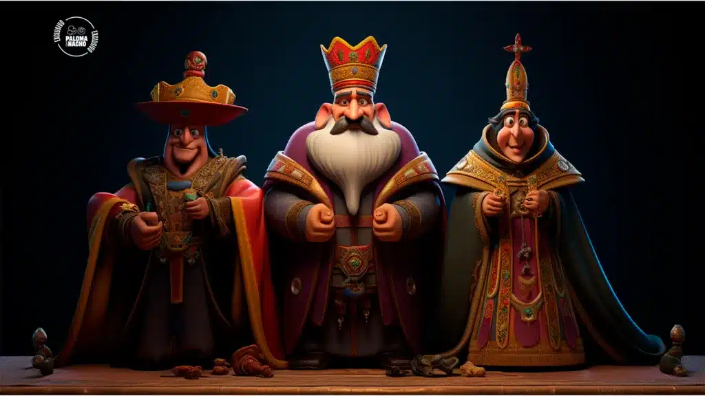 Galería IA: Los Reyes Magos como películas animadas