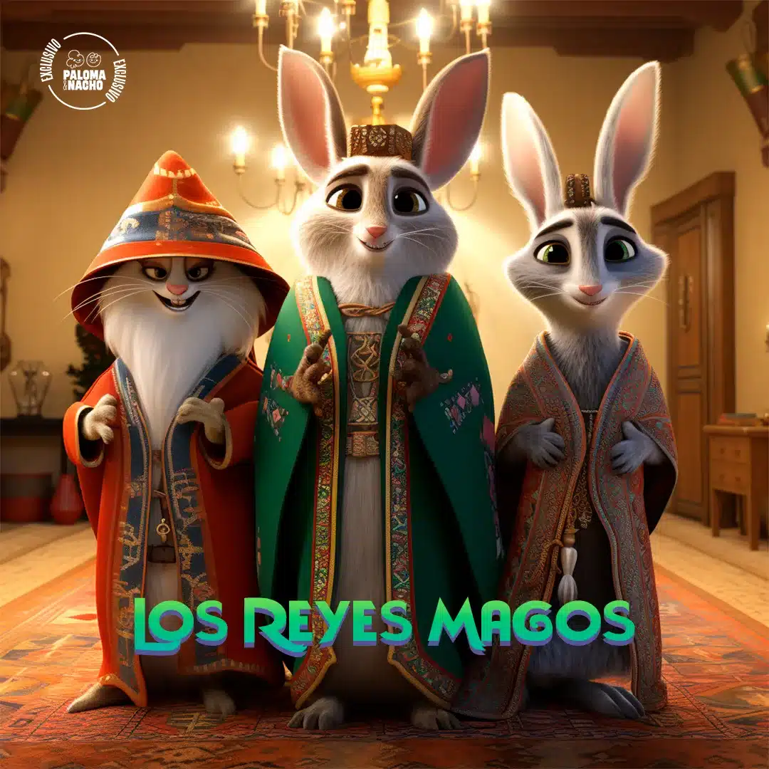 Reyes Magos al estilo Zootopia (IA)