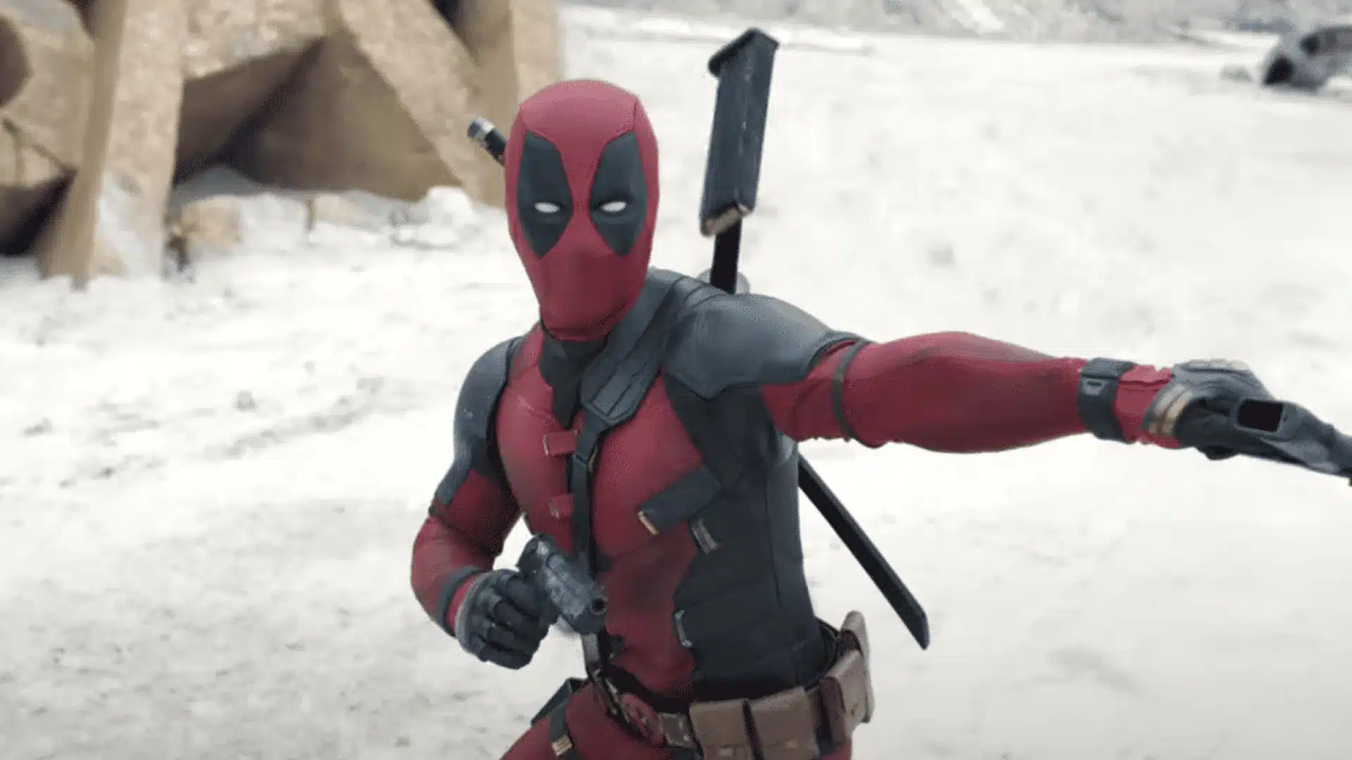 Deadpool armas escena pelea