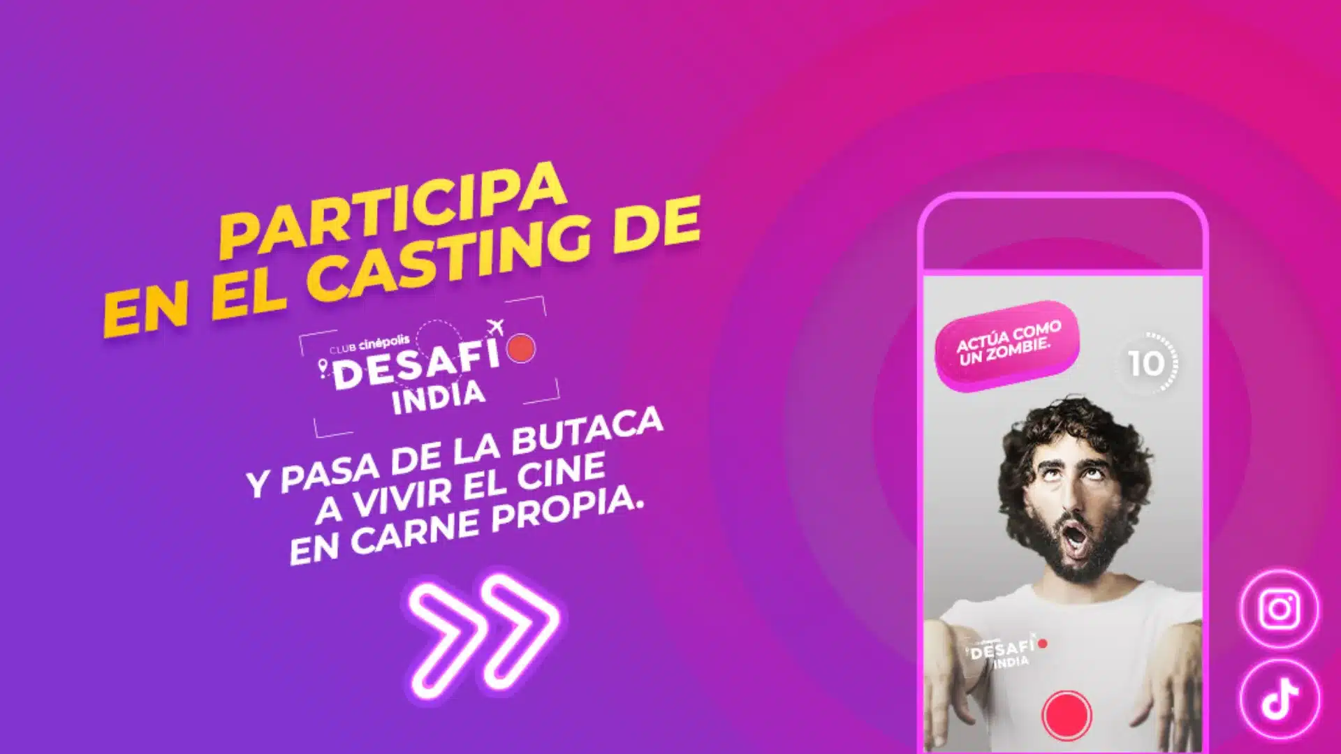 Desafío India de Cinépolis Casting cine gratis de por vida