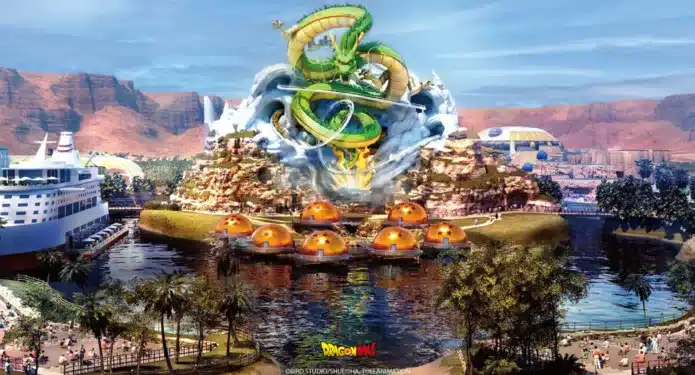 Dragon Ball parque temático arte conceptual