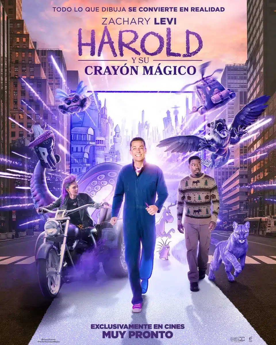 Harold y el crayón mágico póster Zachary Levi 