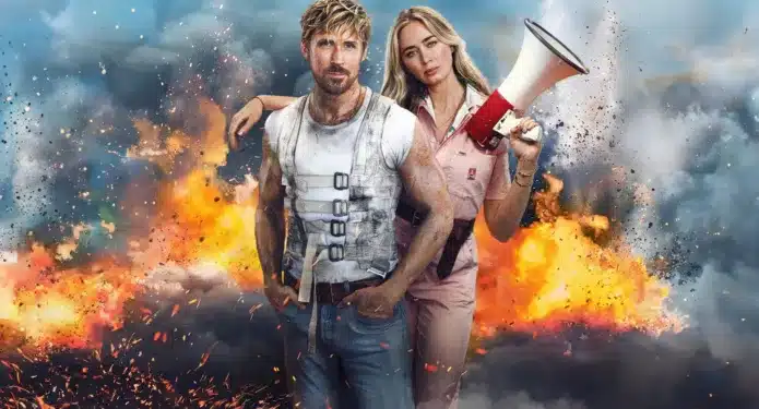 Profesión peligro Emily Blunt y Ryan Gosling póster