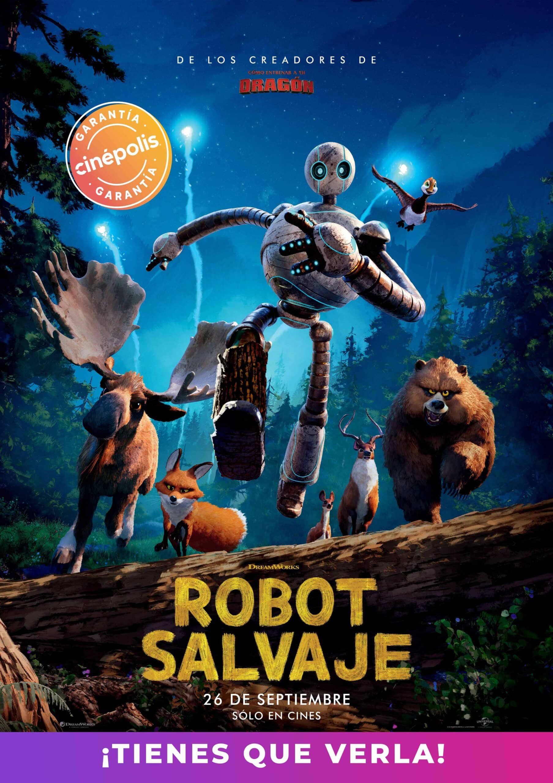 Robot salvaje Garantía Cinépolis póster 