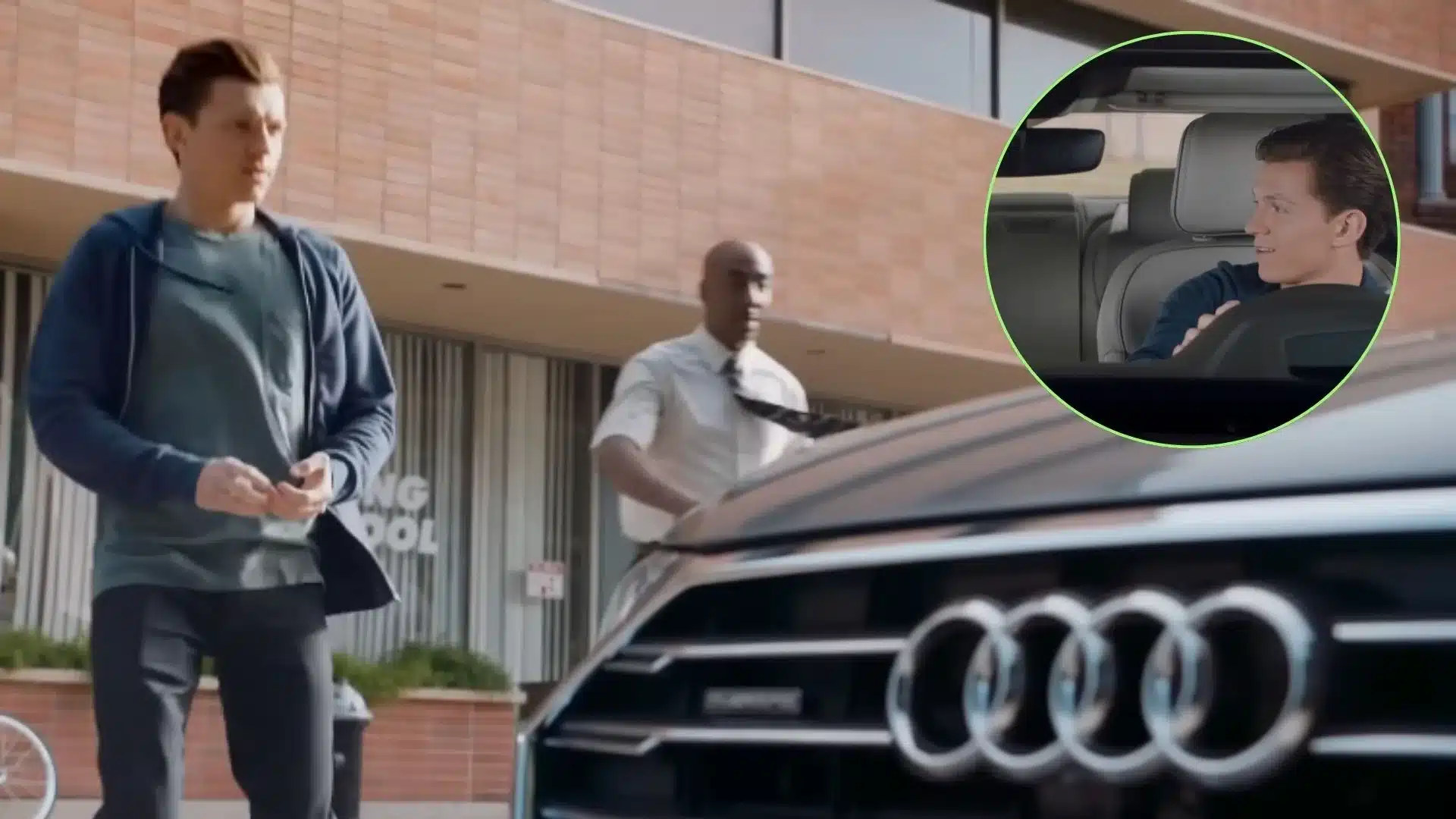 En Spider-Man Homecoming Peter Parker conduce un Audi A8